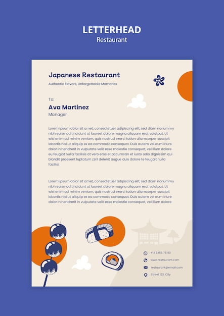 PSD delicious food restaurant template