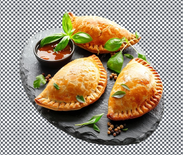 PSD delicious goat curry puffs isolated on transparent background