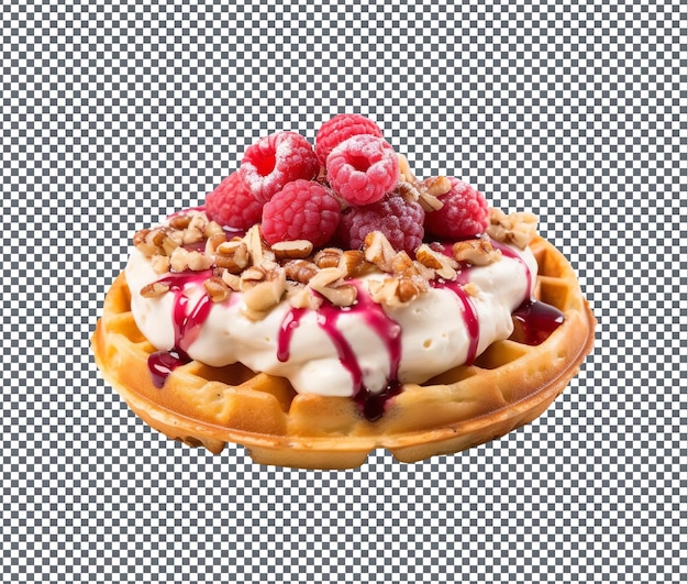Delicious Lemonade Noix de coco Macadamia Noix de pécan Waffle isolé sur un fond transparent