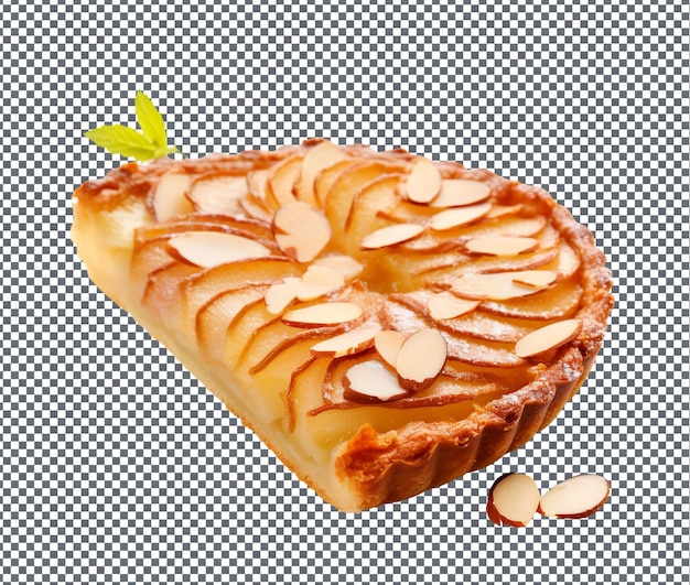 PSD delicious pear tart isolated on transparent background