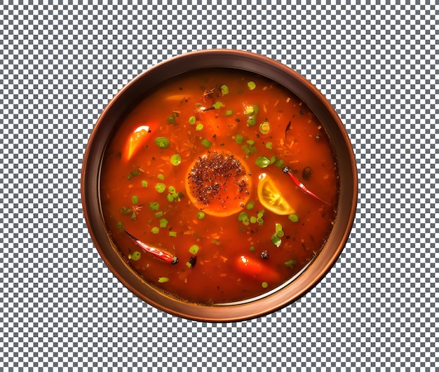 Delicious Rasam isoliert auf durchsichtigem Hintergrund