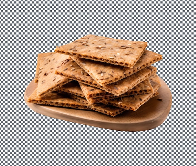 Delicious Rye Crackers isoliert auf durchsichtigem Hintergrund