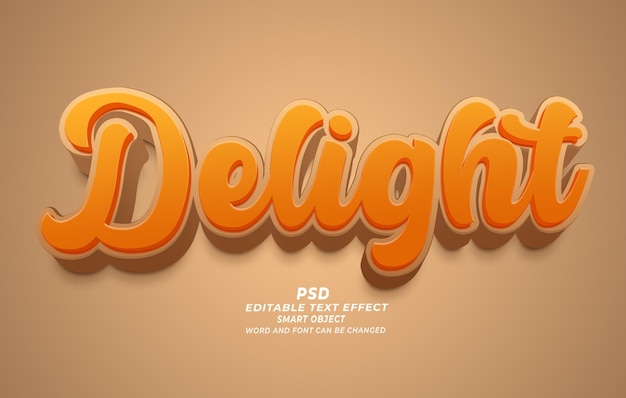 Delight PSD 3d bearbeitbare Texteffekte