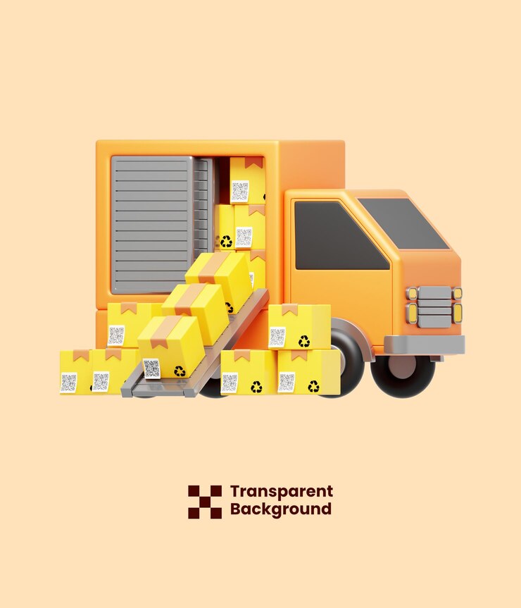 PSD delivery arrived 3d icon illustration
