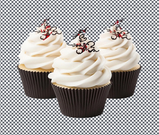 Deliziosa calligrafia cinese Cupcake isolato su uno sfondo trasparente