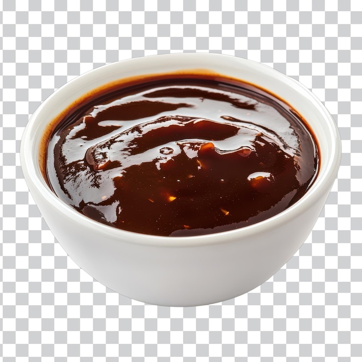 PSD deliziosa salsa da barbecue isolata su uno sfondo bianco pulito per cucinare e grigliare esigenze e sfondo trasparente
