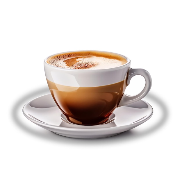 deliziosa tazza di caffè isolata su bianco