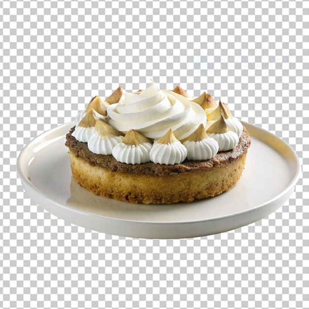 Deliziosa torta di vaniglia isolata su uno sfondo trasparente