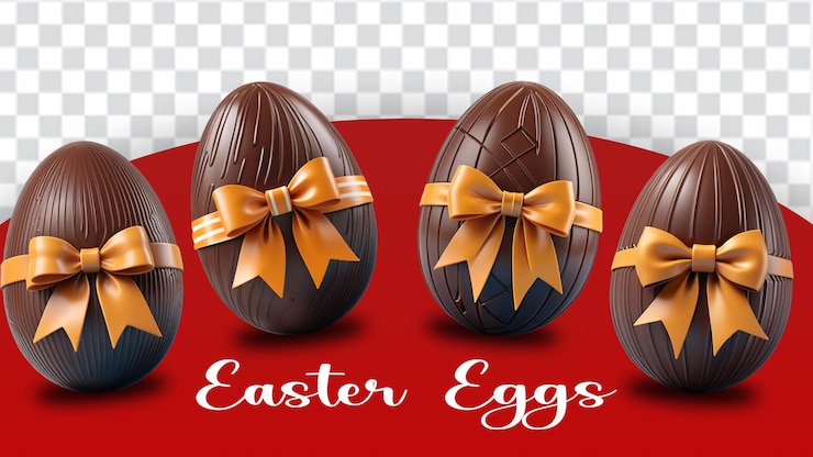 PSD deliziose uova di pasqua al cioccolato