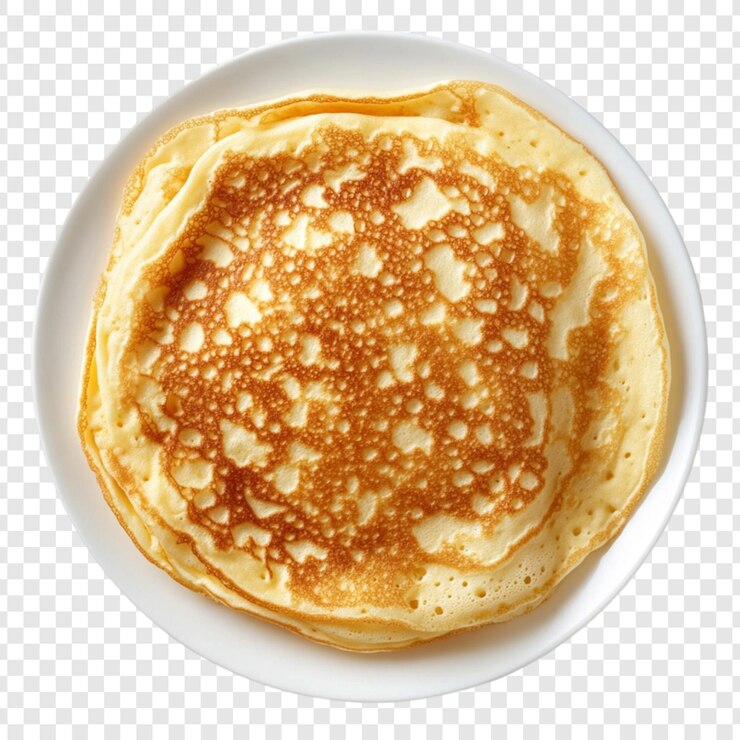 PSD deliziosi pancake dorati su un piatto per la colazione