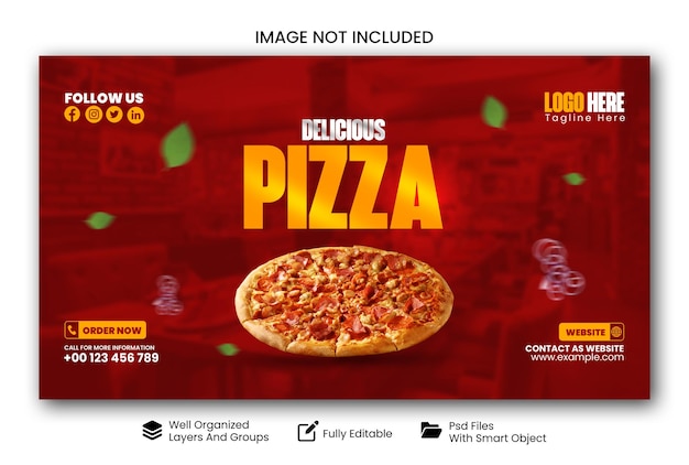 Delizioso disegno per la copertina di una pizza