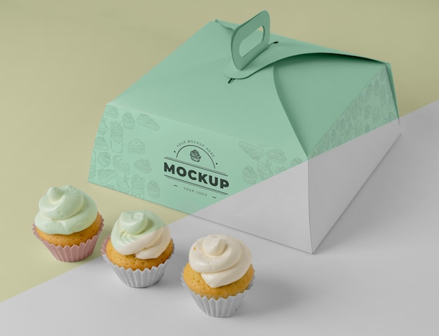 Delizioso mockup di cupcake