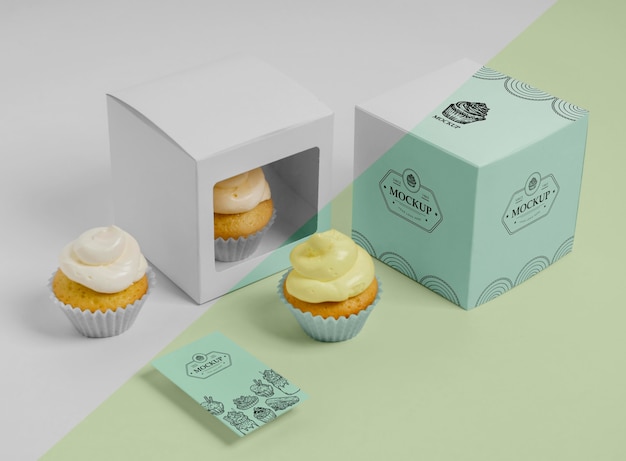 Delizioso mockup di cupcake