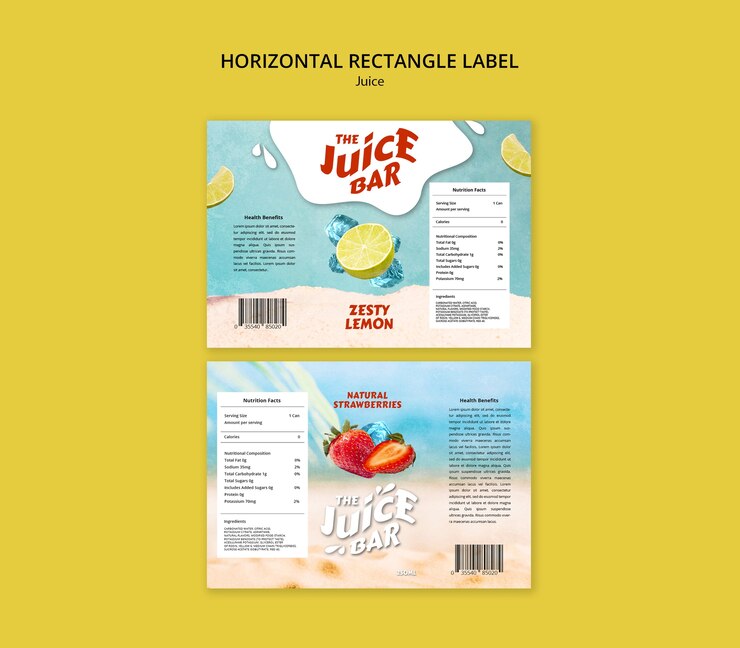 PSD delizioso modello di succo fresco