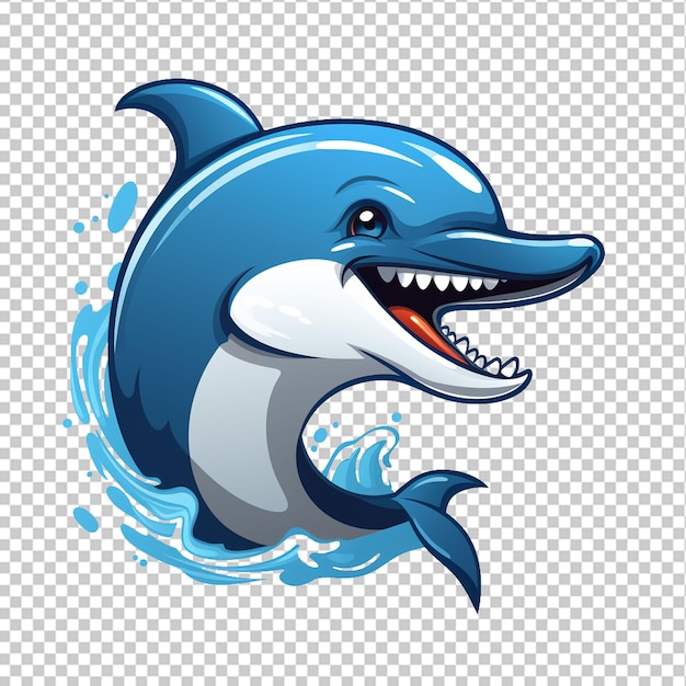 Delphin-maskottchen-logo