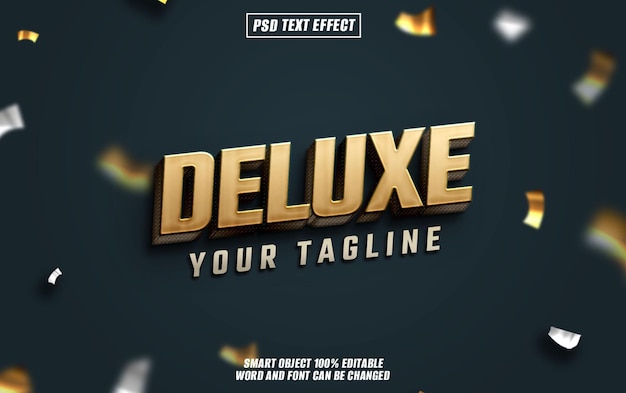 Deluxe-Text-Effekt-Schriftart bearbeitbare Typographie 3D-Text