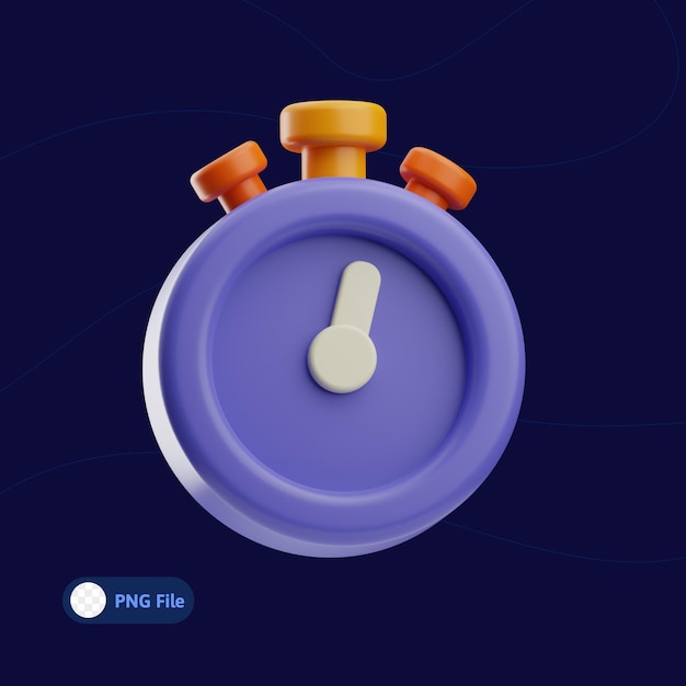 PSD démarrage chronomètre illustration 3d