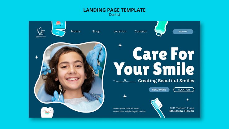 PSD dental care landing page template
