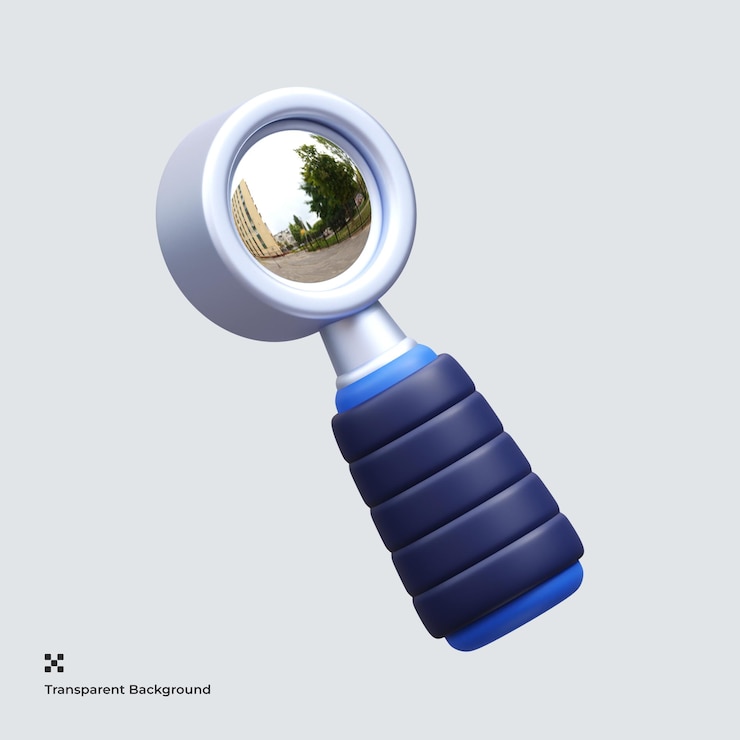 PSD dental mirror 3d icon