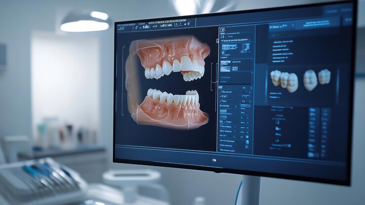 Dental Scan on a Computer Screen