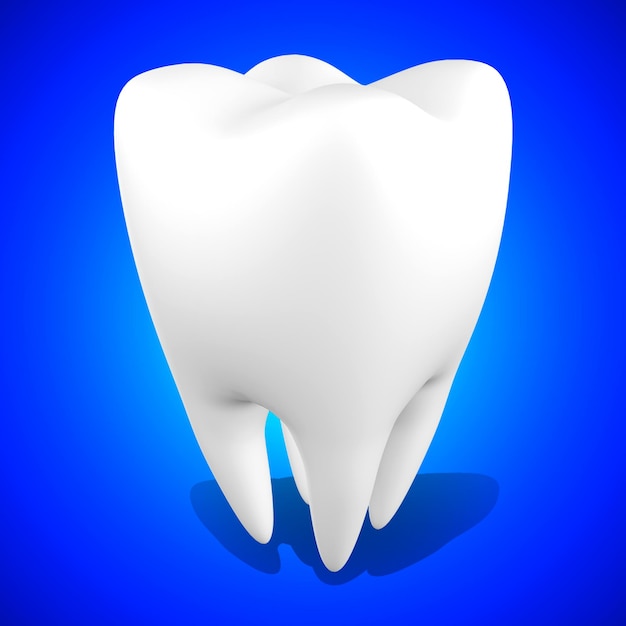 Dente branco e saudável
