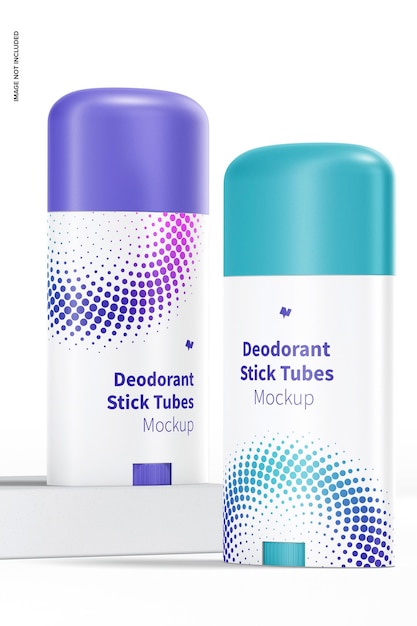 Deodorant stick tubes mockup