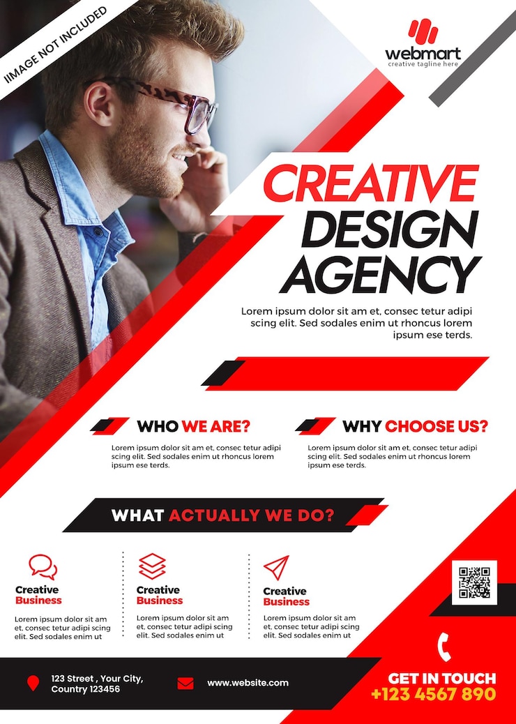 PSD dépliant de l'agence de marketing