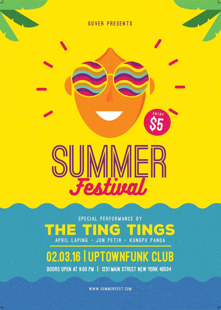 PSD dépliant du festival d'été