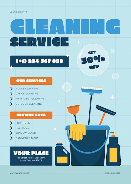 Dépliant du service de nettoyage