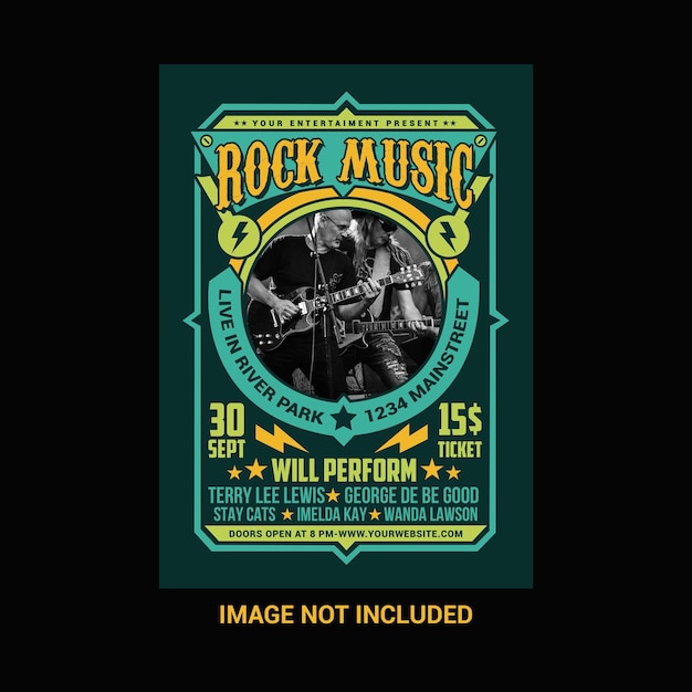Dépliant sur la musique rock