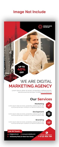 PSD un dépliant pour une agence de marketing numérique