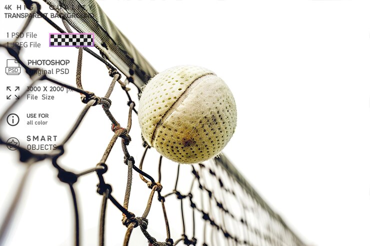 PSD un deporte de raqueta que se puede jugar individualmente contra un fondo transparente
