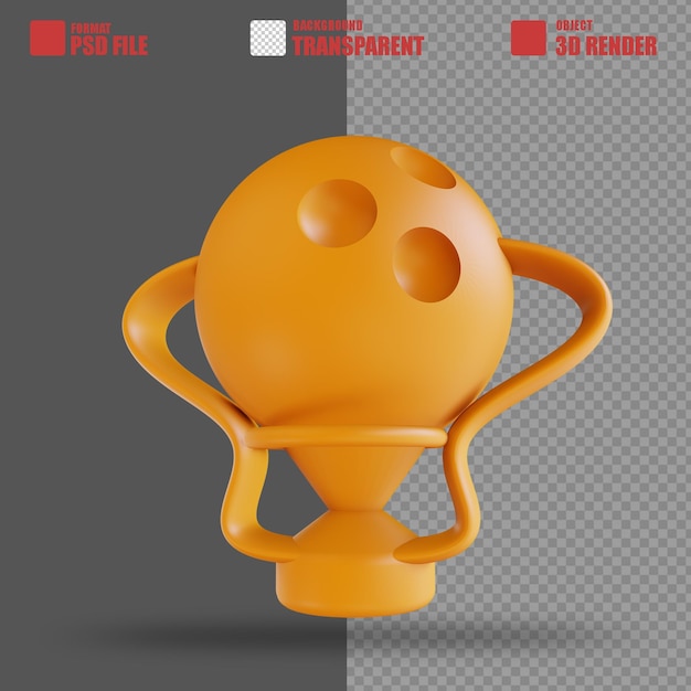 Deporte de la taza de los bolos de la ilustración 3d