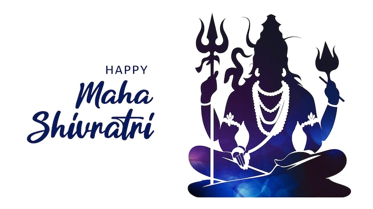 PSD der dekorative hintergrund des traditionellen indischen mahashivratri-festivals