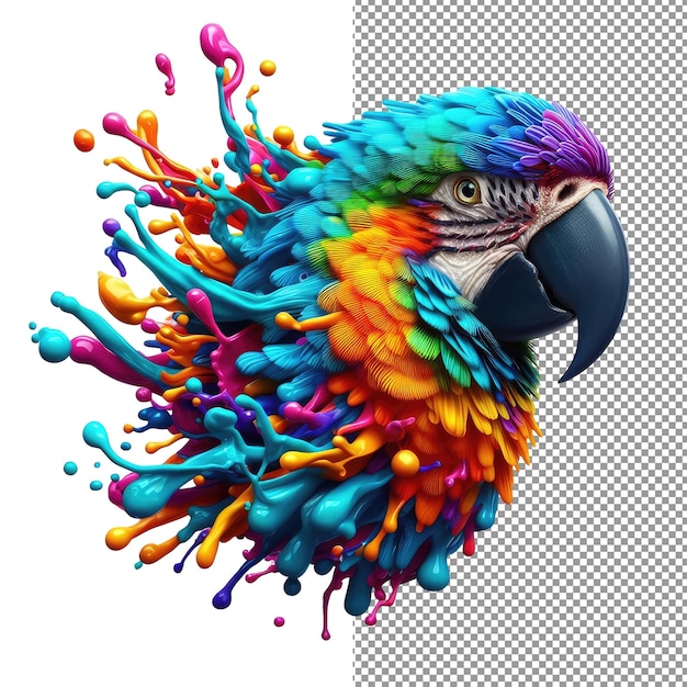 PSD der flug von hues isolierter vogel in png splendor