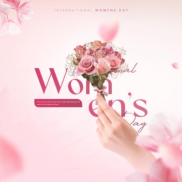 Der Internationale Frauentag wird mit Blumen gefeiert