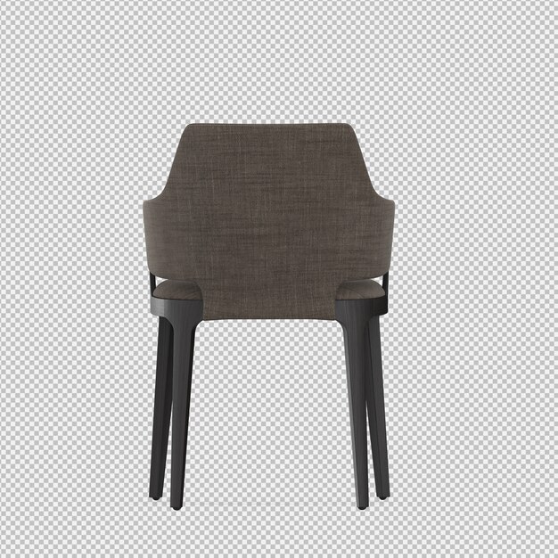 Der isometrische lokalisierte Stuhl 3D übertragen