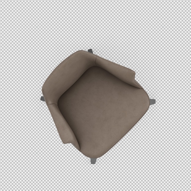 Der isometrische lokalisierte Stuhl 3D übertragen