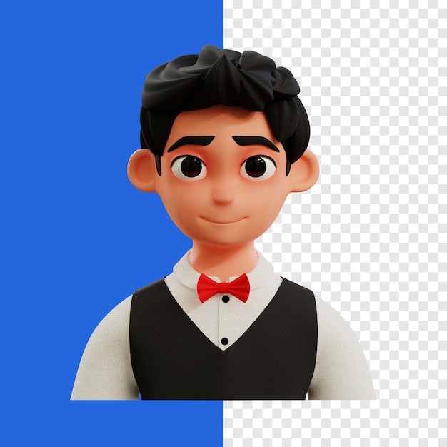 Der Kellner 3D-Avatar