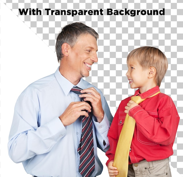 Der Moment, in dem sich Vater und Sohn verbinden