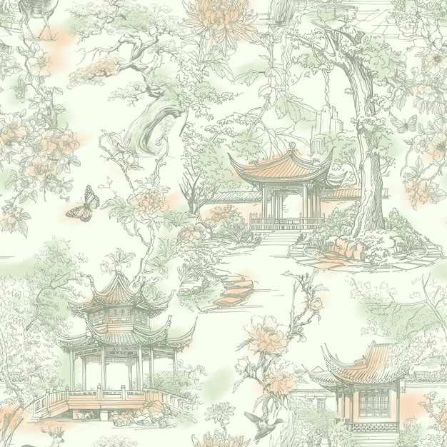 Der ruhige chinesische Garten