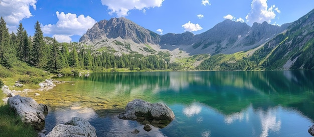 Der Tranquil Mountain Lake