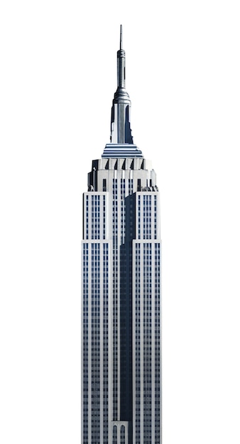 Der Wolkenkratzerturm ist isoliert.