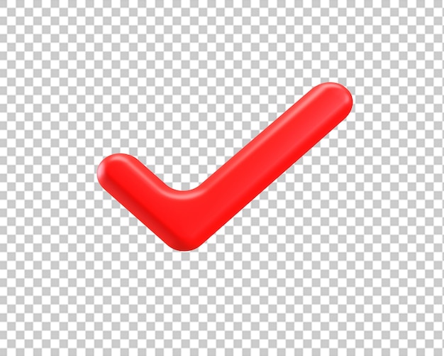 Derecho aprobar firmar icono rojo 3d