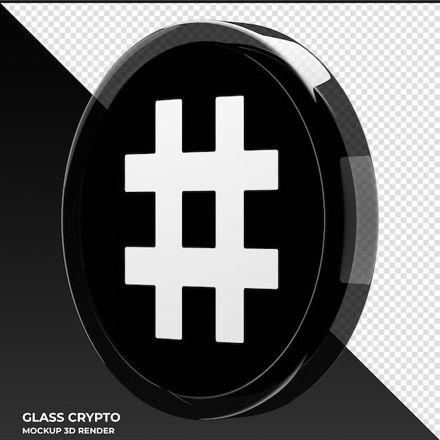 Derechos de reserva RSR Glass Crypto Coin Ilustración 3D