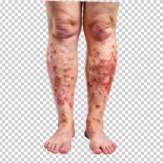 dermatologische Hautkrankheiten, Psoriasis, Ekzeme auf durchsichtigem Hintergrund