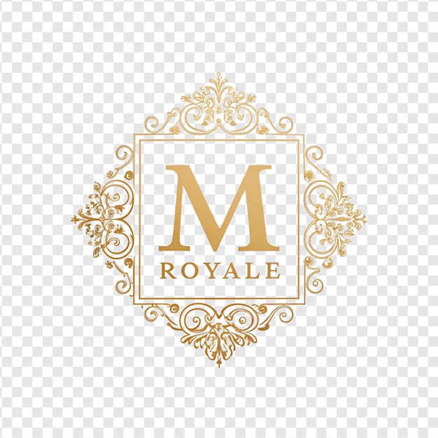 Le dernier logo M de luxe vecteur avec couleur dorée Logo M de monogramme minimaliste moderne de luxe