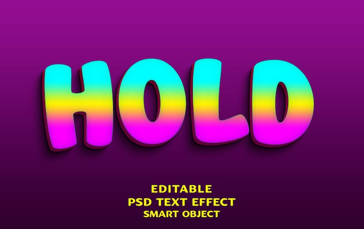 PSD desain efek teks 3d genggam