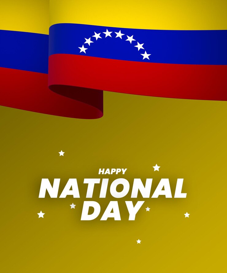 Desain elemen bendera Venezuela, banner hari kemerdekaan nasional, pita psd