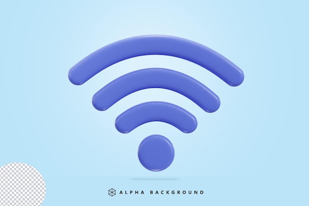 desain ikon wifi 3d